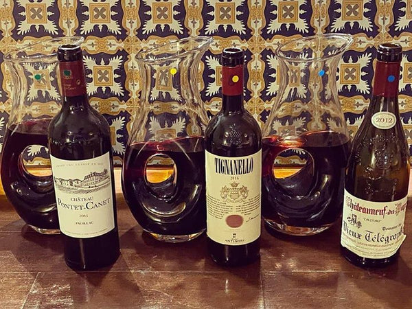 Tignanello 2016, Pontet Canet 2013, Vieux Télégraphe 2012 — photo @sidpathak31